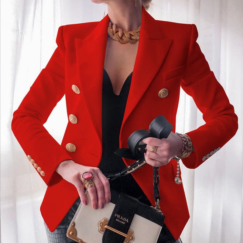 Women's New Solid Color Fashion Casual Suit Short Jacket - StepByStepNow