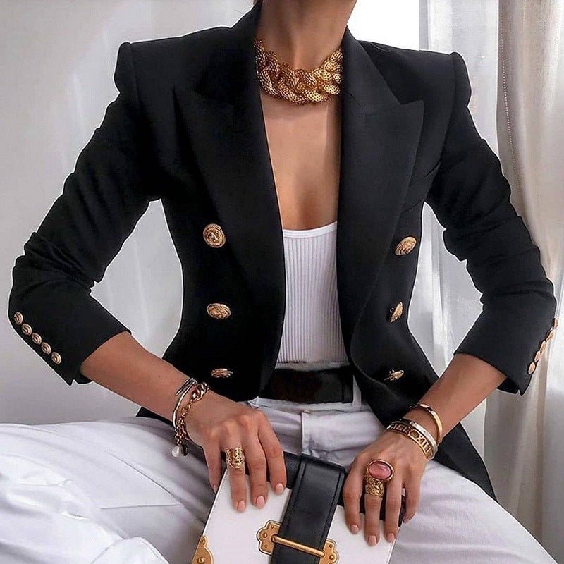 Women's New Solid Color Fashion Casual Suit Short Jacket - StepByStepNow