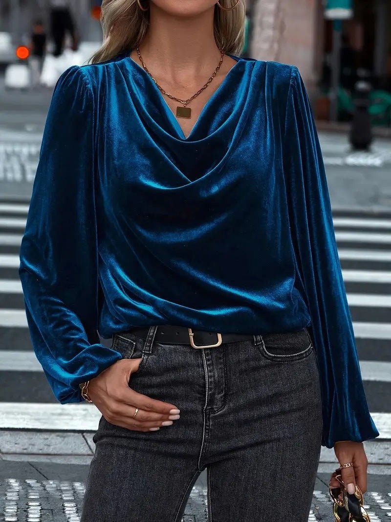 Women's Pile Collar Long Sleeve Top - StepByStepNow