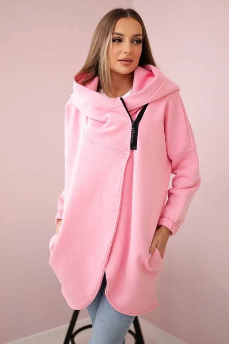 Women's Plus Size Solid Color Coat - StepByStepNow