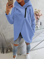 Women's Plus Size Solid Color Coat - StepByStepNow