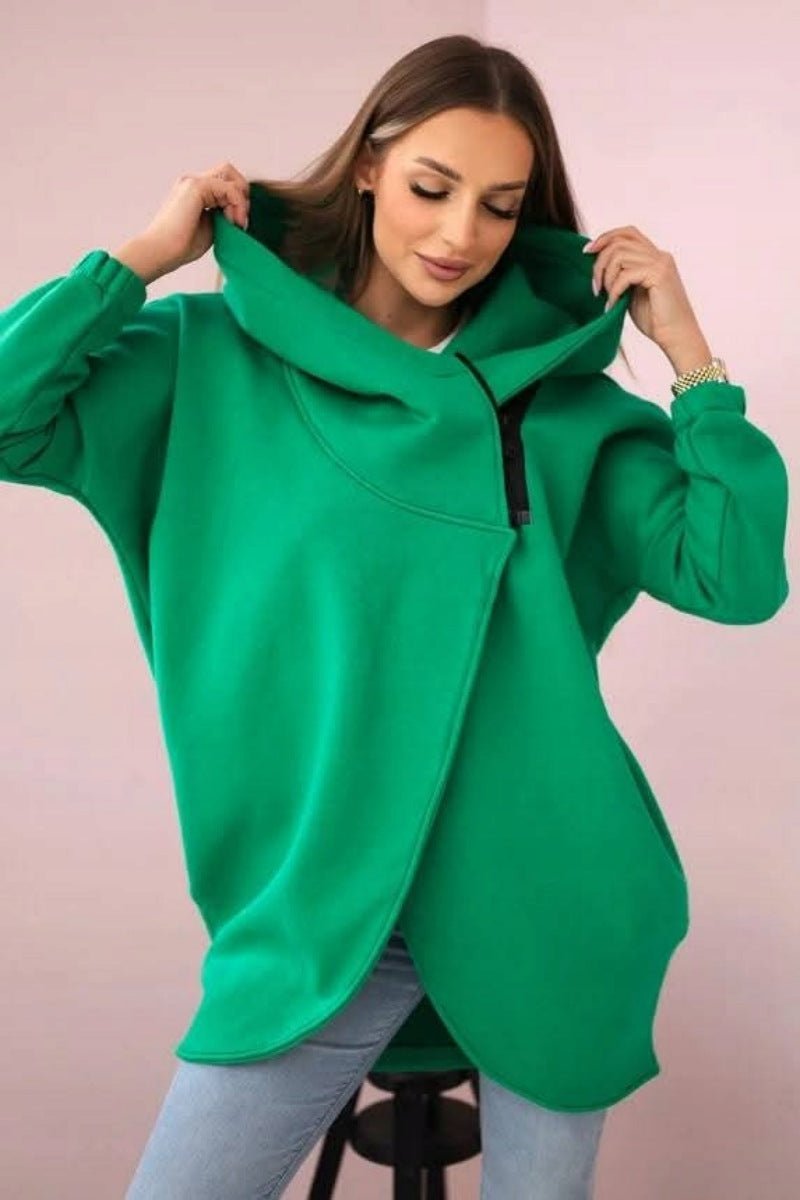 Women's Plus Size Solid Color Coat - StepByStepNow