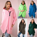 Women's Plus Size Solid Color Coat - StepByStepNow