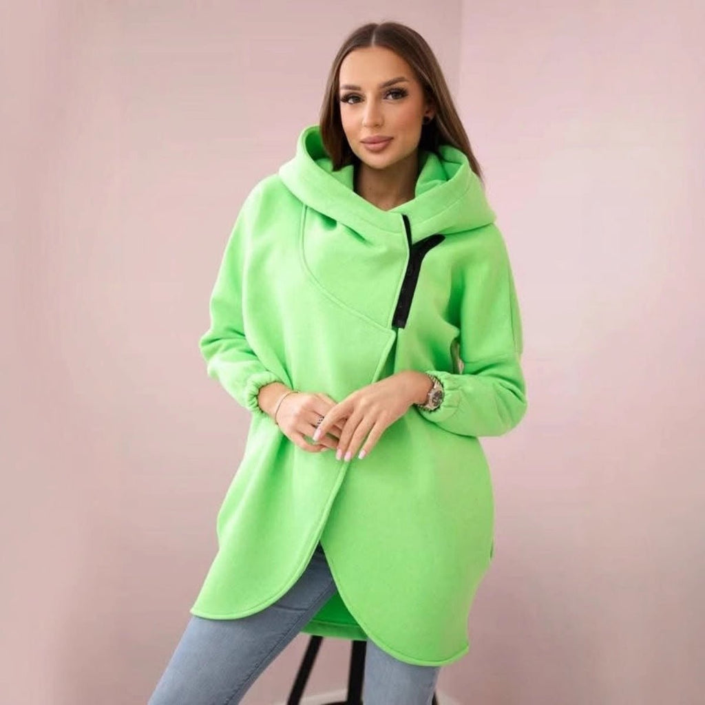 Women's Plus Size Solid Color Coat - StepByStepNow