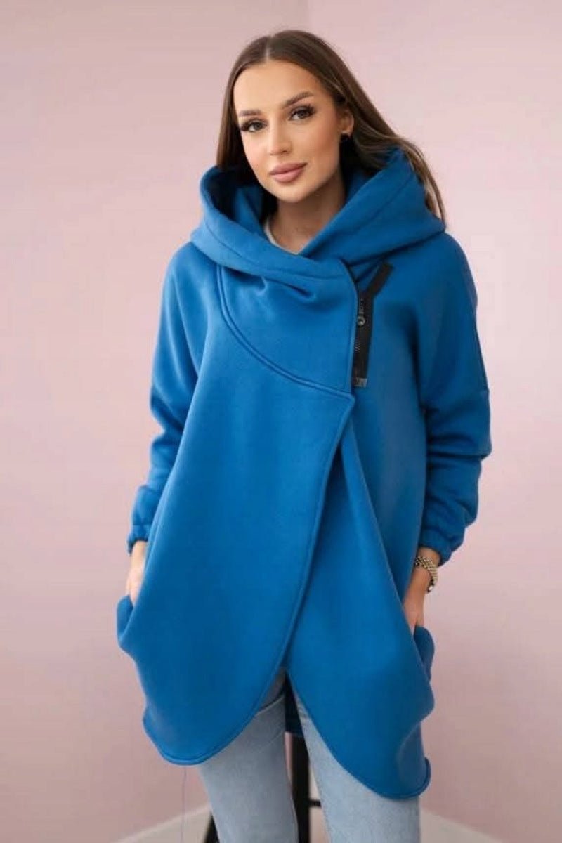 Women's Plus Size Solid Color Coat - StepByStepNow