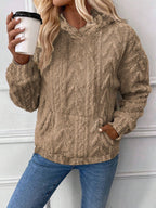 Women's Pullover Jacquard Hooded Loose Fleece Sweatshirt - StepByStepNow