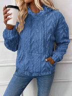 Women's Pullover Jacquard Hooded Loose Fleece Sweatshirt - StepByStepNow