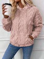 Women's Pullover Jacquard Hooded Loose Fleece Sweatshirt - StepByStepNow