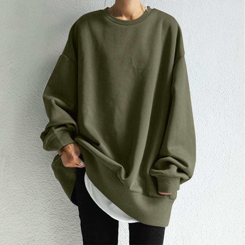 Women's Pullover Round Neck Loose Sweater - StepByStepNow