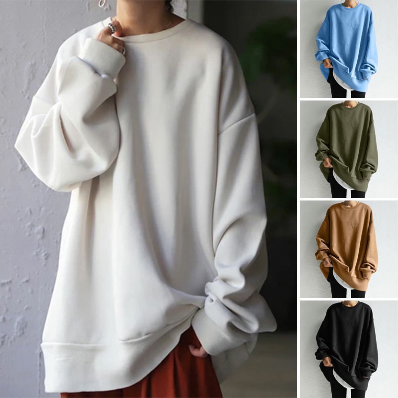 Women's Pullover Round Neck Loose Sweater - StepByStepNow