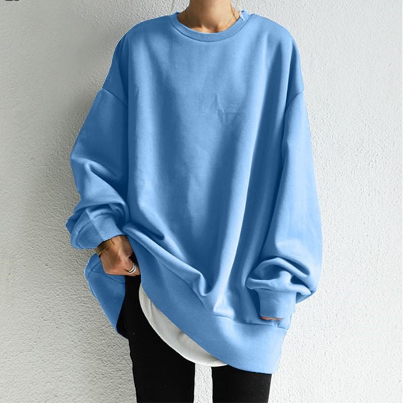 Women's Pullover Round Neck Loose Sweater - StepByStepNow