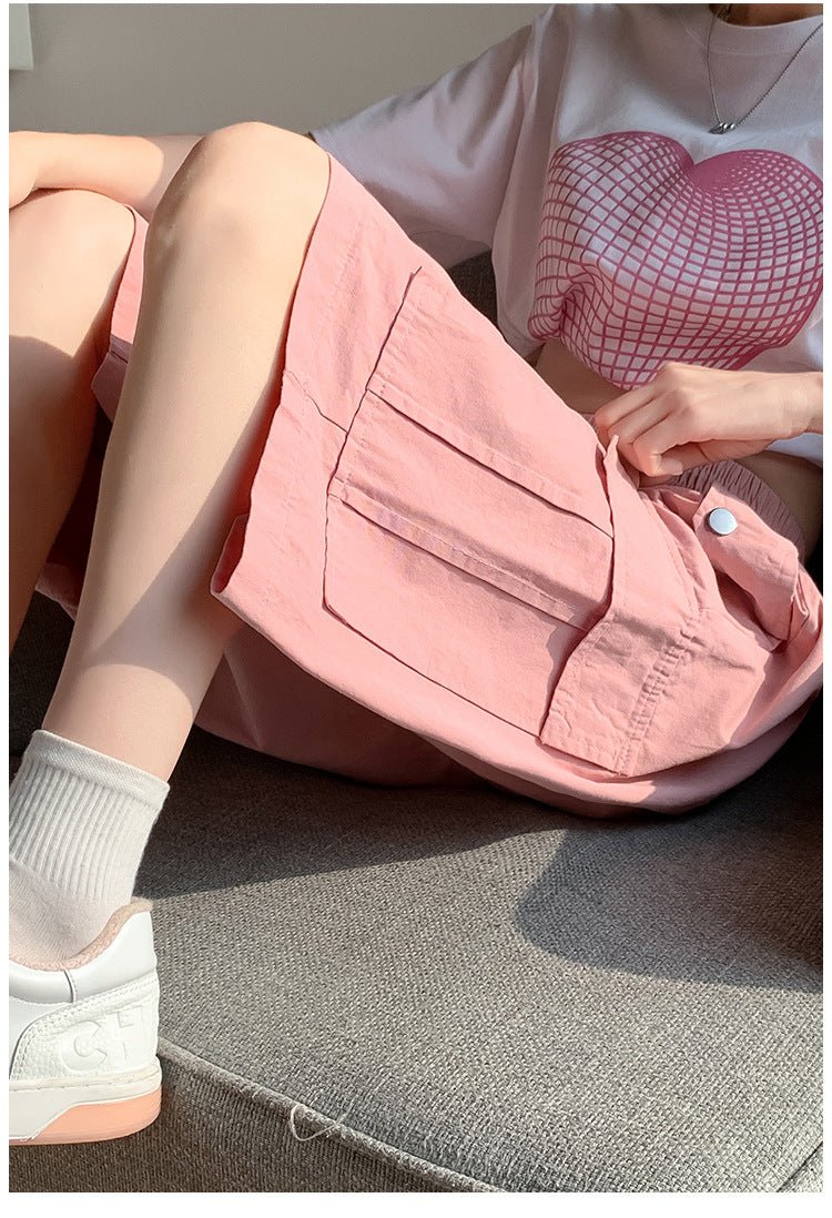 Women's Spicy - Girl High - Waisted Casual Shorts - Thin Loose Five - Point Shorts - StepByStepNow