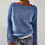 Women's Sweater Solid Color Static Version Basic Style Round Neck - StepByStepNow