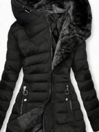 Women's Winter Fleece - Lined Hooded Jacket - Mid - Length Relaxed Fit Coat with Zipper Front - StepByStepNow
