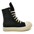 YETTIES Unisex High - Top Canvas Sneakers - Thick Sole Zip - Up Summer Shoes | StepbyStepNow - StepByStepNow