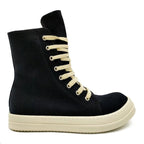 YETTIES Unisex High - Top Canvas Sneakers - Thick Sole Zip - Up Summer Shoes | StepbyStepNow - StepByStepNow